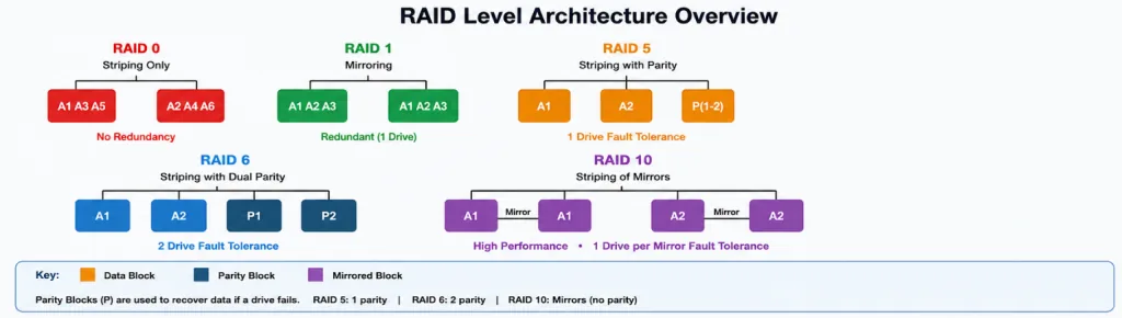 RAID Level architecture diagram