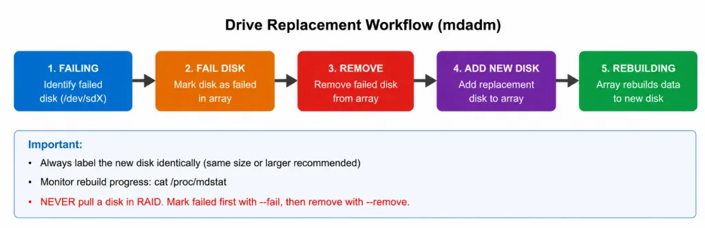 drive replacement workflow diagram