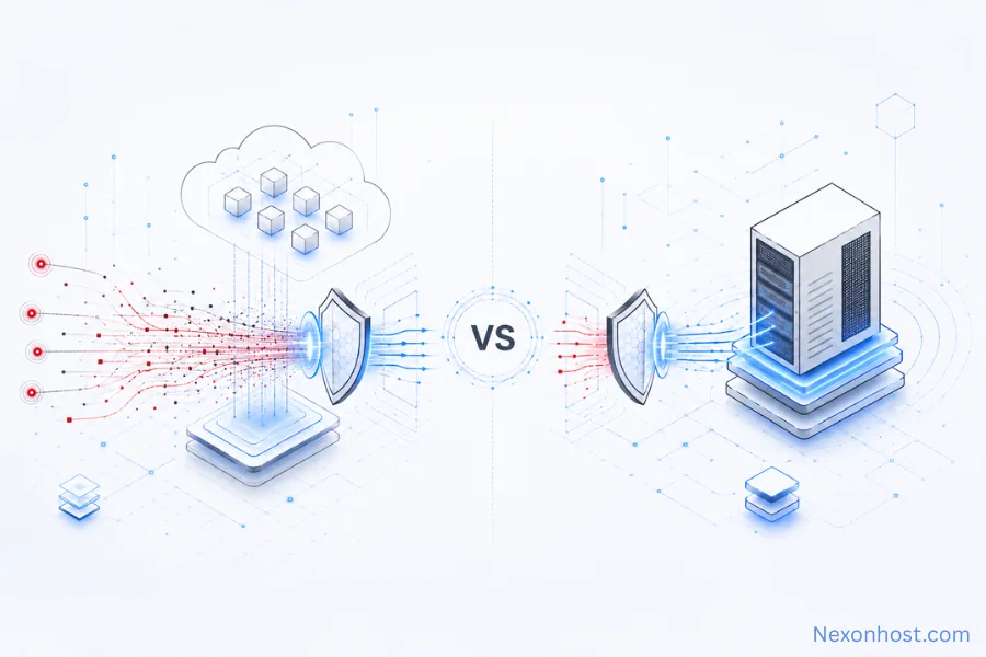 VPS versus dedicated server DDoS protection comparison for European hosting