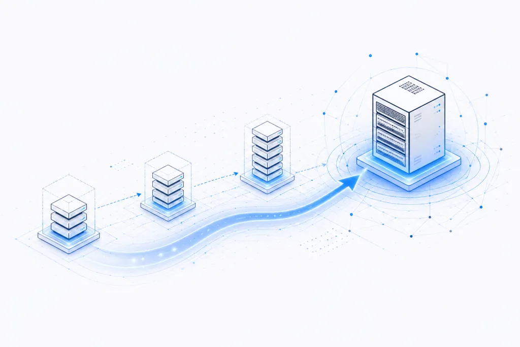 VPS to dedicated server scaling path for high bandwidth European hosting