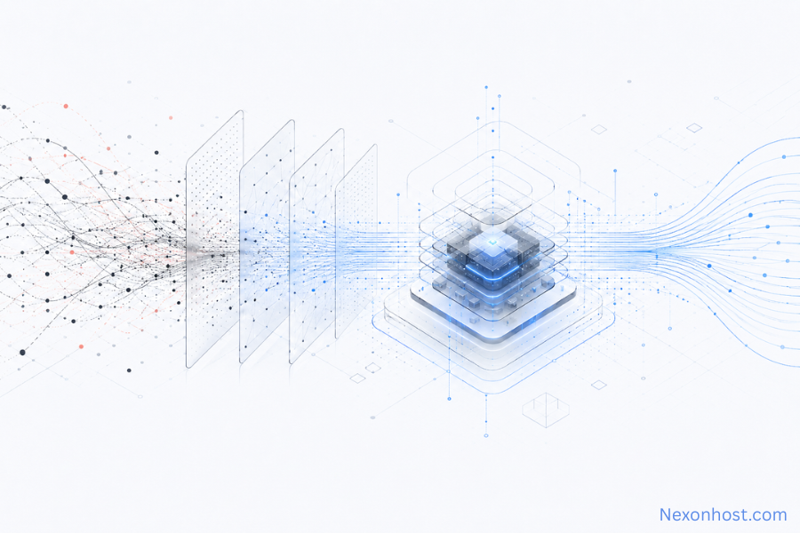 Dedicated Server DDoS Protection: Buyer Checklist for High-Risk Workloads 4 Dedicated server filtering malicious traffic before reaching hosting infrastructure